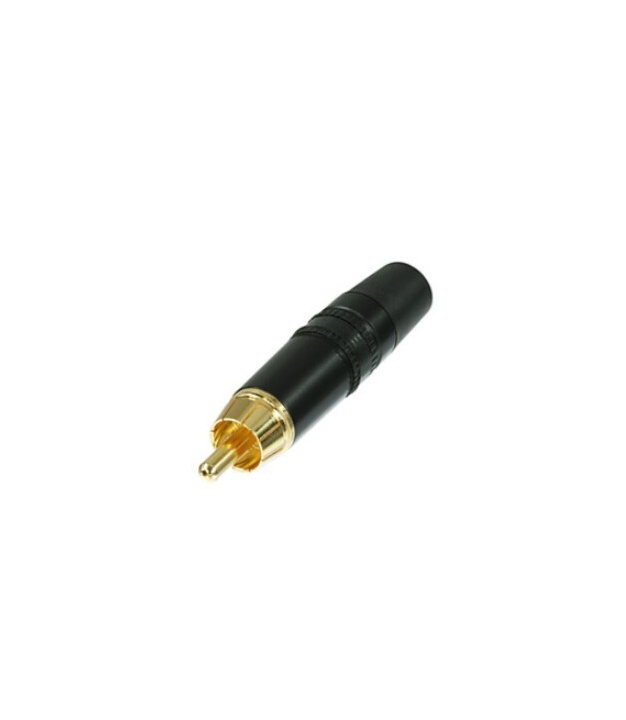 REAN NYS373 RCA Male Plug Socket Connectors Gold plated Black Loop