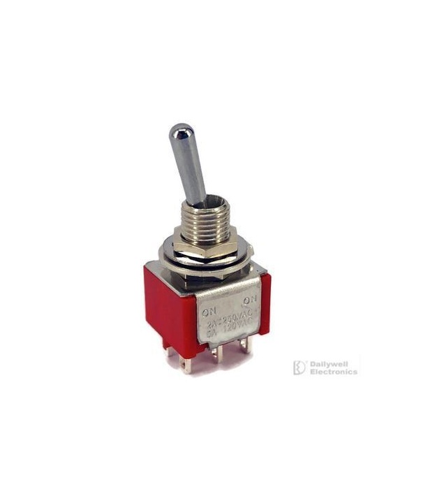 Mini Toggle Switch 1M Series DPDT On-On