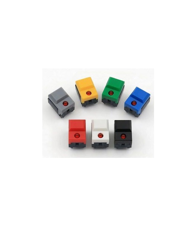 Black Push Switch Momentary SPDT PCB PINS LED Mount 