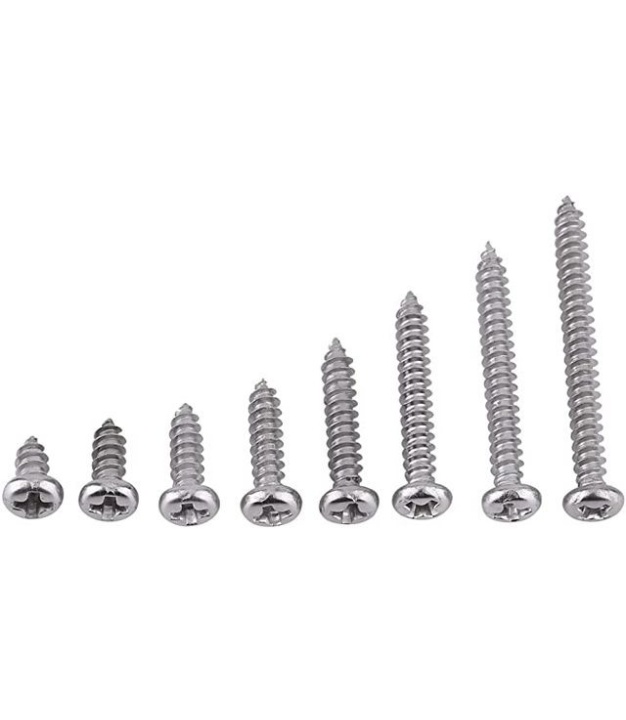 M3.5 Stainless Steel Self Tapping Screws Cross Round Pan Head 3x8mm