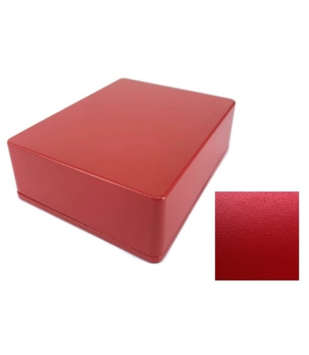 1590BB2 Style Aluminum Diecast Enclosure MATTE RED SAND TEXTURE