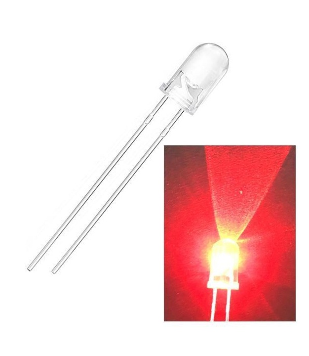 LED 5mm Red Flashing Water Clear 