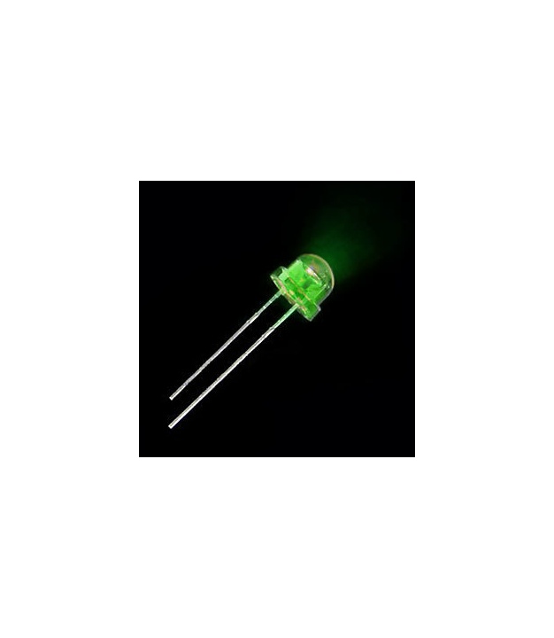 LED 4.8mm Green Color Clear Lens