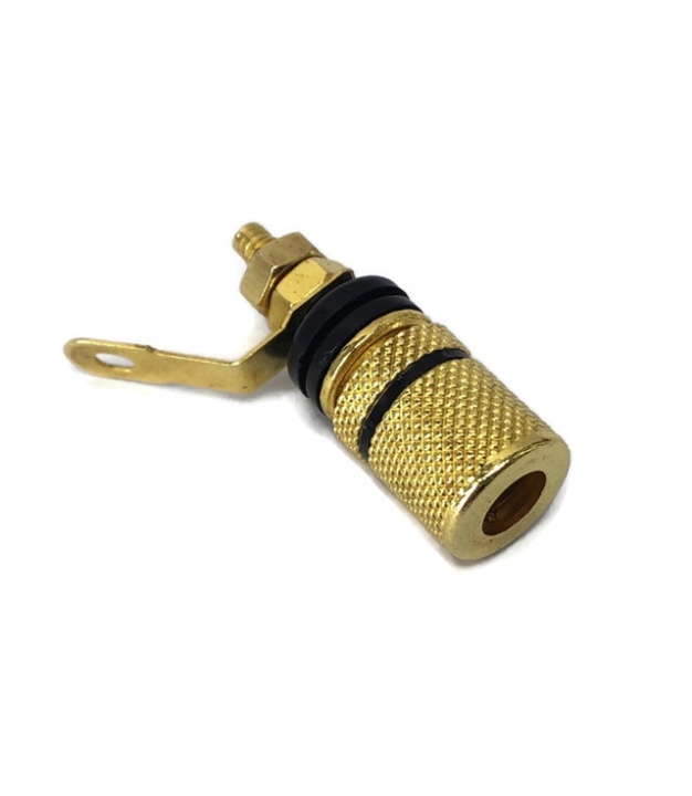 Black Speaker Terminal Binding Post Gold Plated