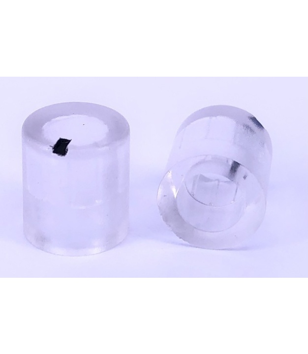 Clear control knob 9.8x11mm Shaft hole 6x18T
