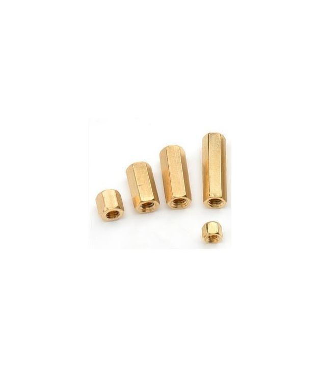 Brass Standoff Spacer Golden Screw Hex Female M3x10mm