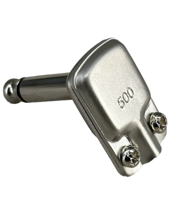 6.35mm 1/4" Mono Right Angle Metal Square Plug