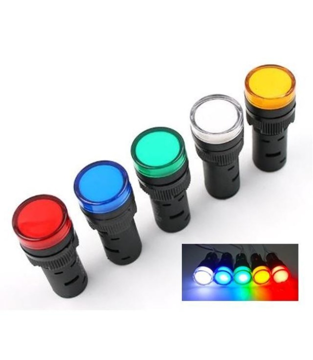 16mm Yellow Led Indicator Pilot Lamp Panel Mount 24V