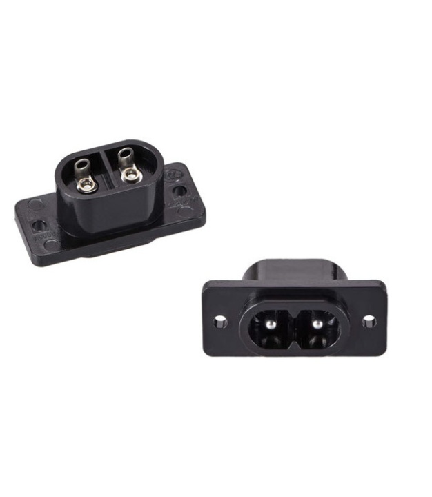 Male AC Power Socket  Connector 2 Pins 2.5A 250V