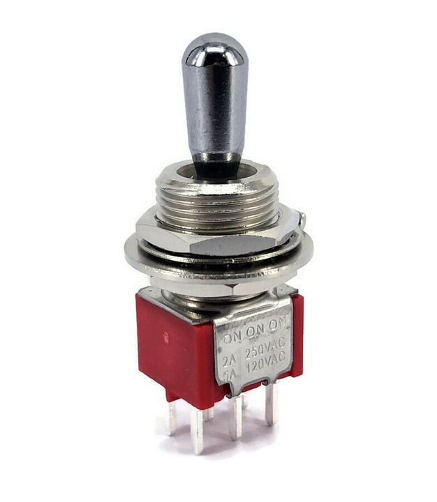 Mini Toggle Switch 1M Series DPDT On-On-On