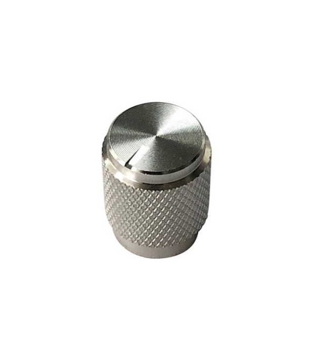 Aluminum Control Knurled knob Silver color 13x16mm Shaft hole 6.4mm