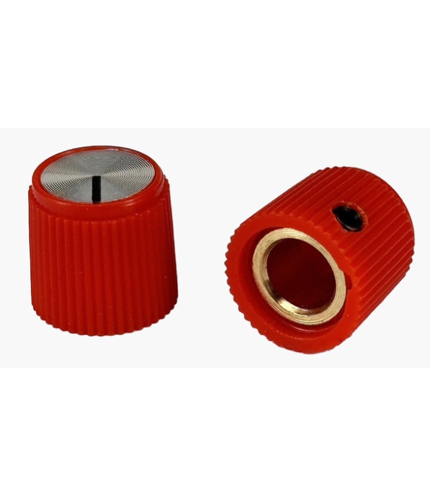 Red Rogan knob 13x12mm Shaft Hole 6.4mm