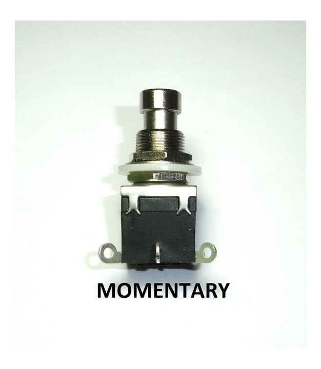 1P2T SPDT Momentary Stomp Foot / Pedal Push Button Switch Solder Lugs