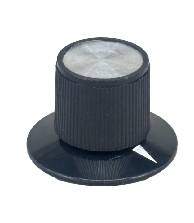 Black Rogan knob 29x20mm Shaft 6.4mm