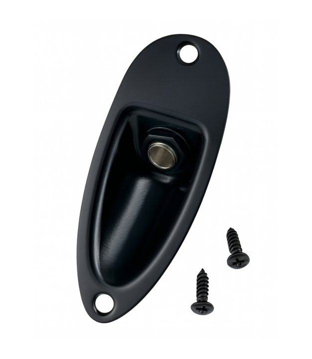 Black 6.35mm 1/4" Boat style Guitar Jack socket