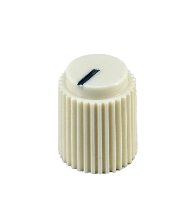 Ripple knob Cream 14x17mm Shaft Hole 6.35mm