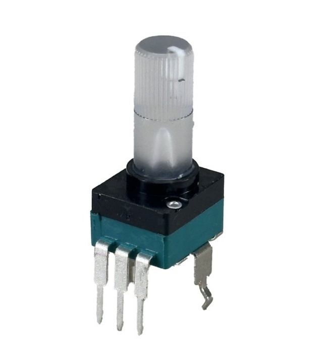 TAYDA A500K OHM Logarithmic Taper Potentiometer CLEAR Spline Shaft PCB Mount