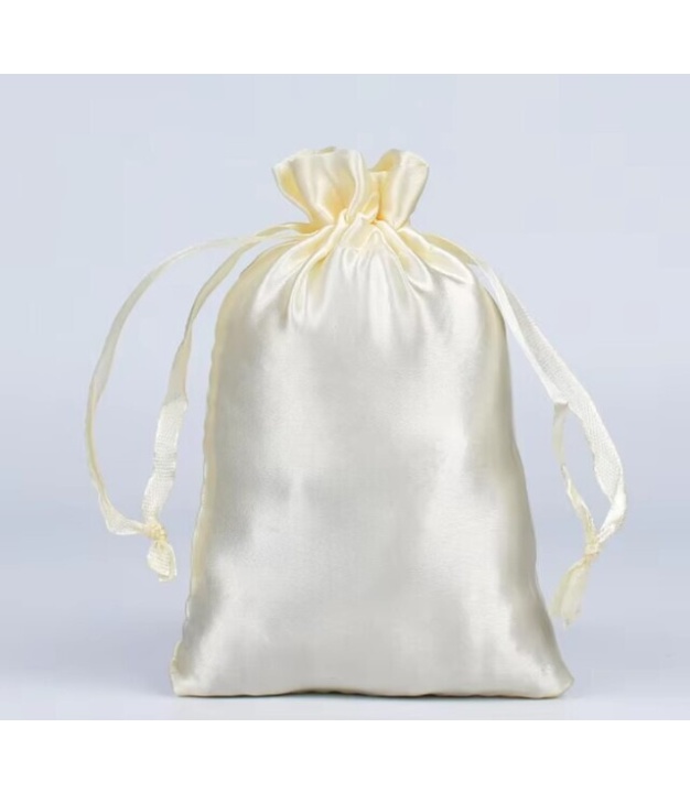 Cream Satin Bag 13cmx18cm