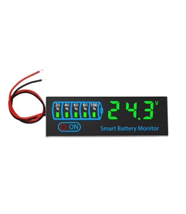 Green Battery Level Indicator 7-55VDC