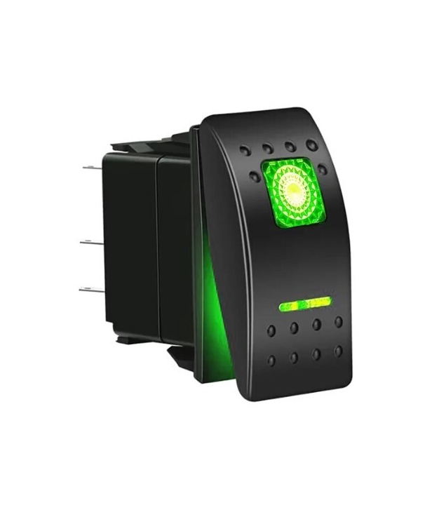 Marine Switch SPST ON-OFF 12V 20A With GREEN LED 