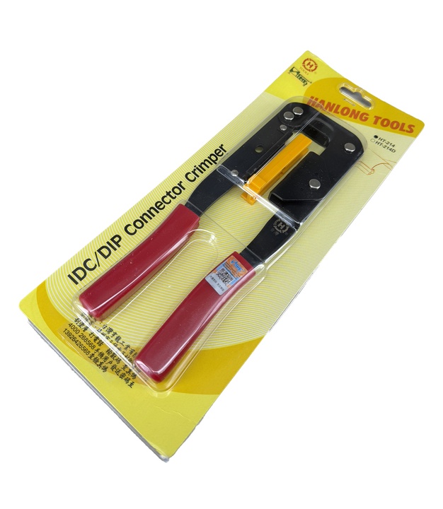 HT-214 Crimping Pliers Tool with yellow Mold for IDC cable Connector