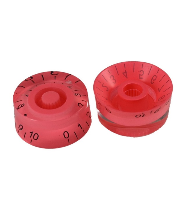 C-2005 Translucent Pink Gibson Style Speed Knob with Black Numbering 0 to 10
