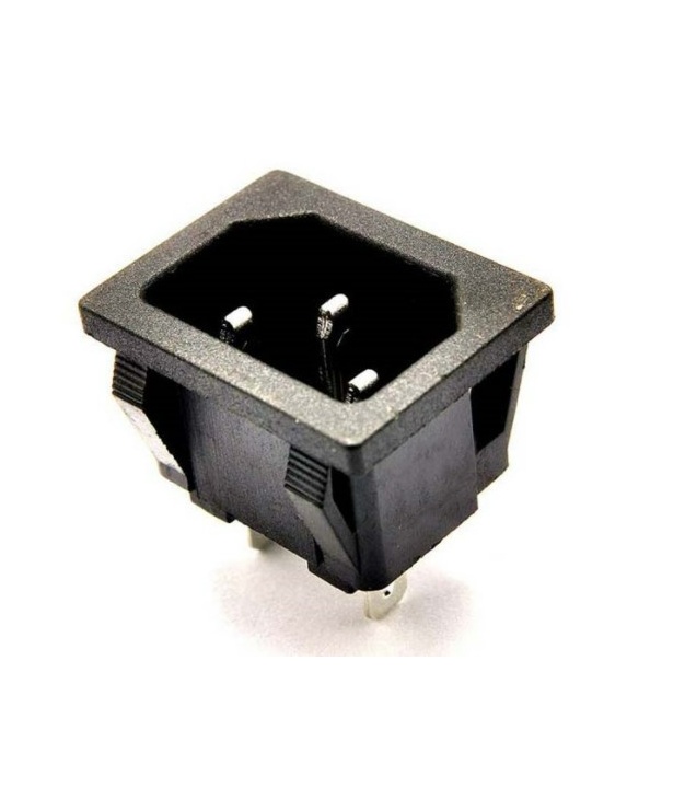 Male AC Power Plug Connector 3 Pins 10A 250V