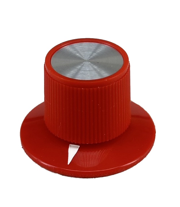 Red Rogan knob 29x20mm Shaft 6.4mm