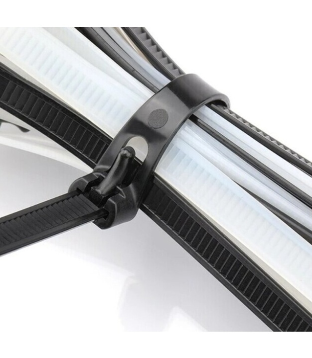 Removable Black Nylon Cable Ties 8mm