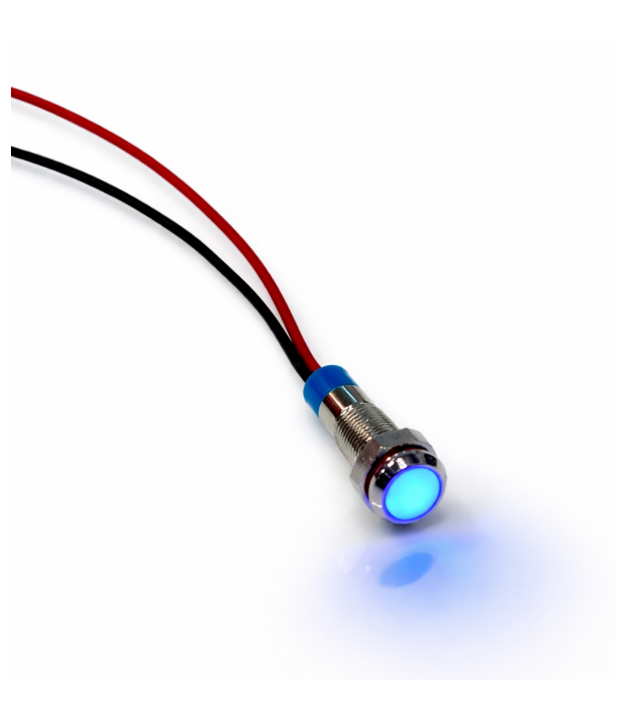 Blue color Waterproof Metal indicator Light 12V with Cable