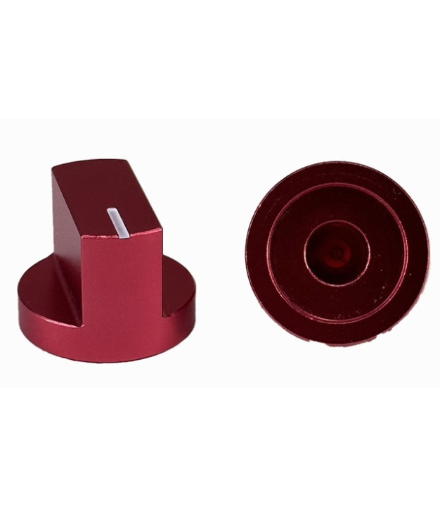 Aluminum Davies 1510 Clone Red Knob Shaft Hole 6.35mm