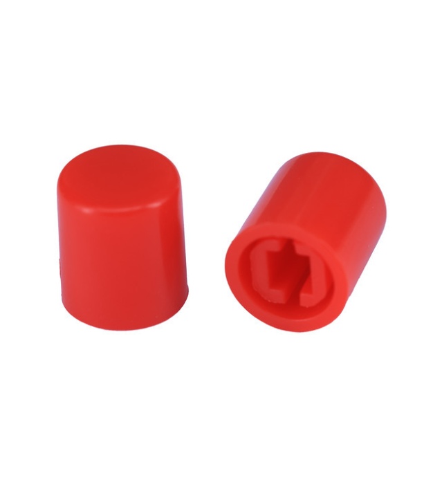 Push Switch Round Caps Red Color KM3.3x3.3-2