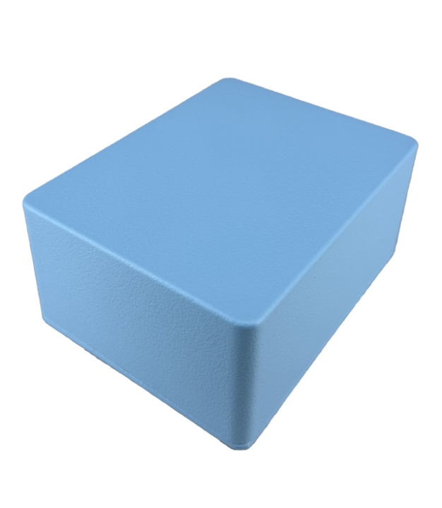 1590C Aluminum Enclosure 120x94.5x56.5mm Matte Sky Blue Sand Texture