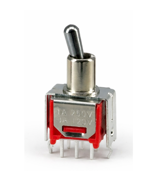 	Sub Mini Toggle Switch DPDT On-None-On Short Handle Snap-in V-bracket