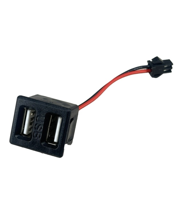 Dual USB Plane Charging Socket with cable connector