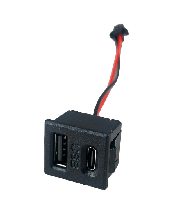 USB and Type-C Plane Charging Socket with cable connector