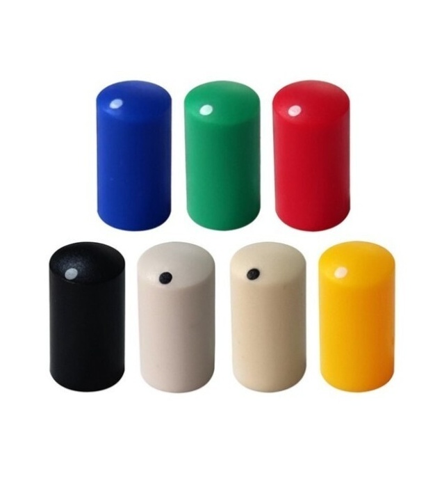 White Micro Knob 7.6x14mm Shaft 6x18T