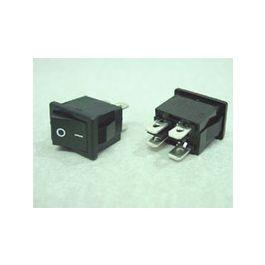 Rocker Switch Black ON/OFF DPST 6A 250VAC Panel Mount, Snap-In