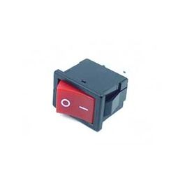 Rocker Switch Red ON/OFF DPST 6A 250VAC Panel Mount, Snap-In